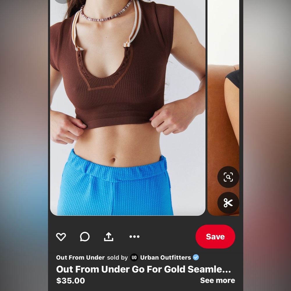 Out from under Go For Gold seamless top.